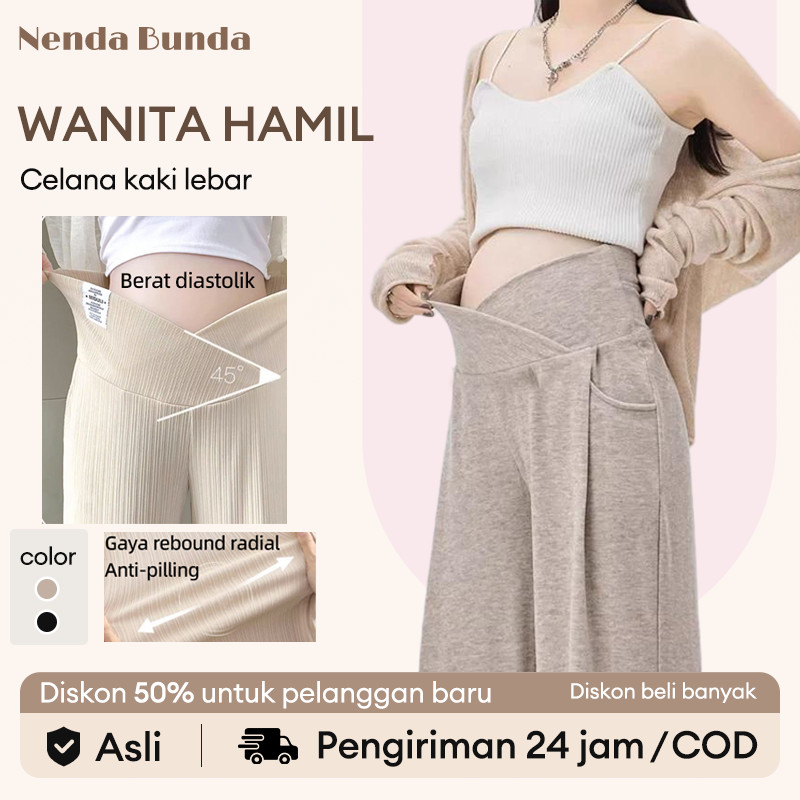 Celana Hamil Musim Panas Sutra Es Ramping dan Modis 7152