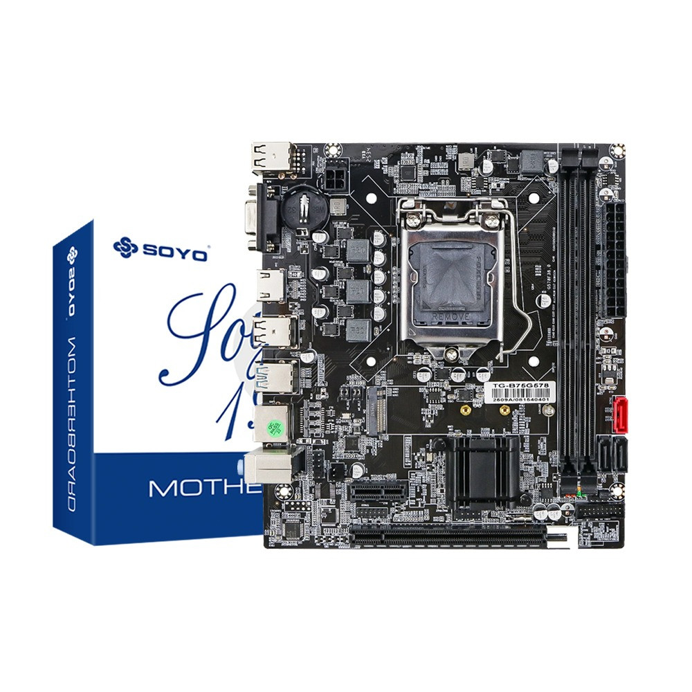 Jual SOYO B75M Motherboard M.2 NVME PCIEx16 DVI Supports Dual-channel ...