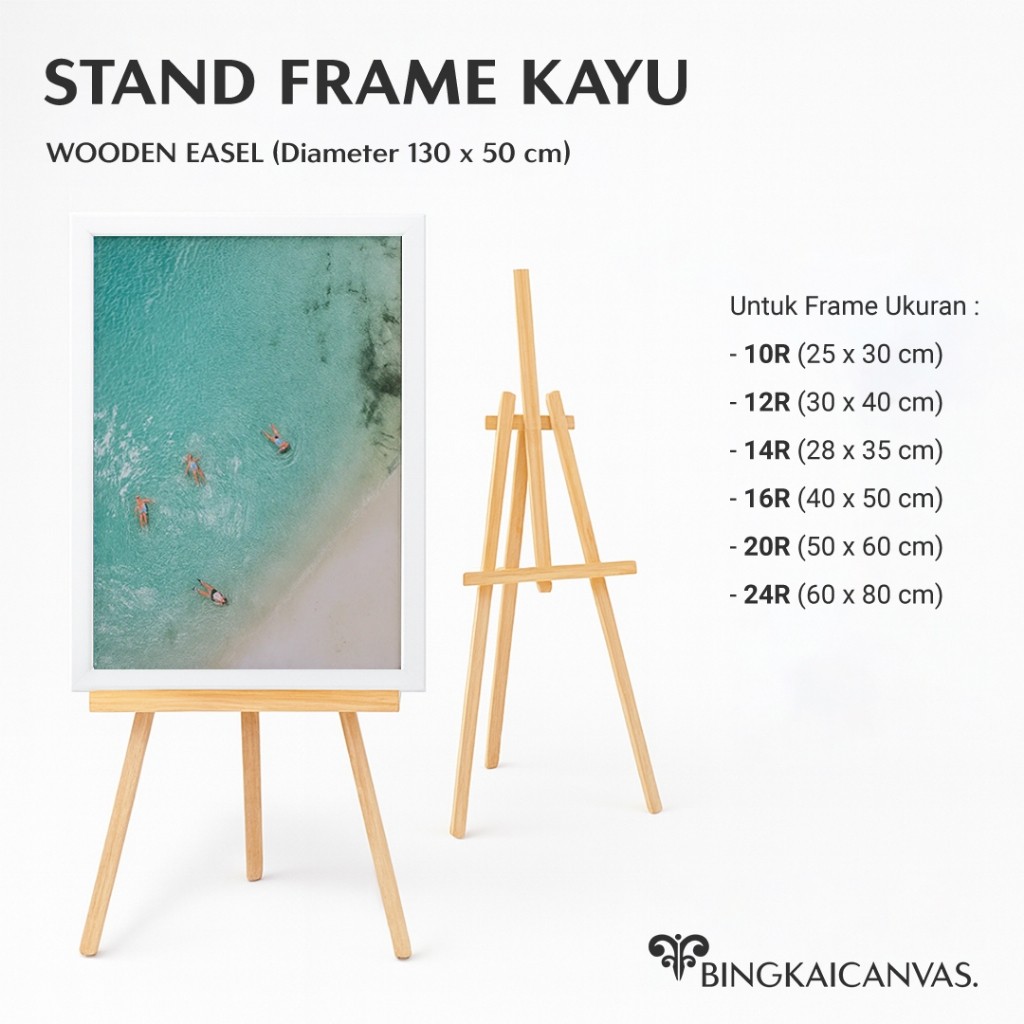 Jual Stand frame foto prewedding besar / stand bingkai kayu / stand ...