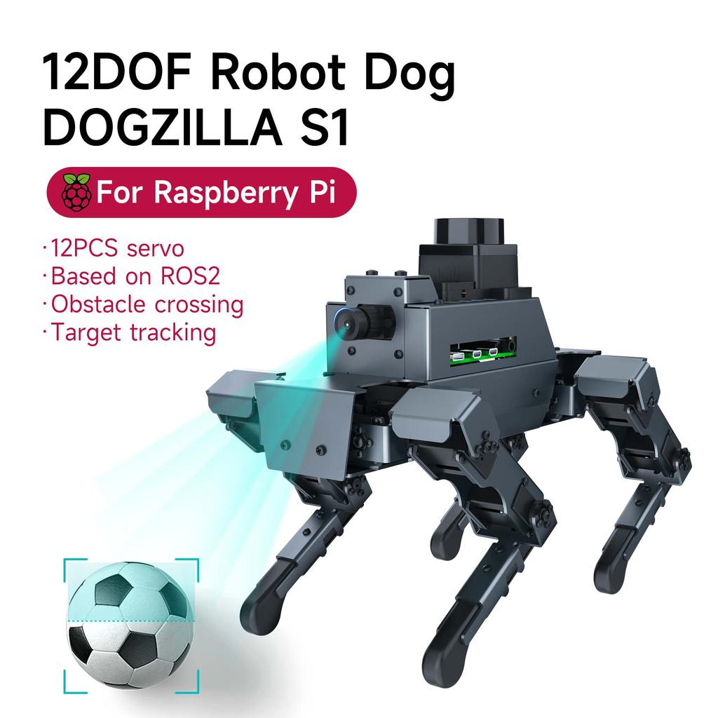 Jual 12DOF Quadruped Bionic AI Large Model Robot Dog ROS2 for Raspberry ...