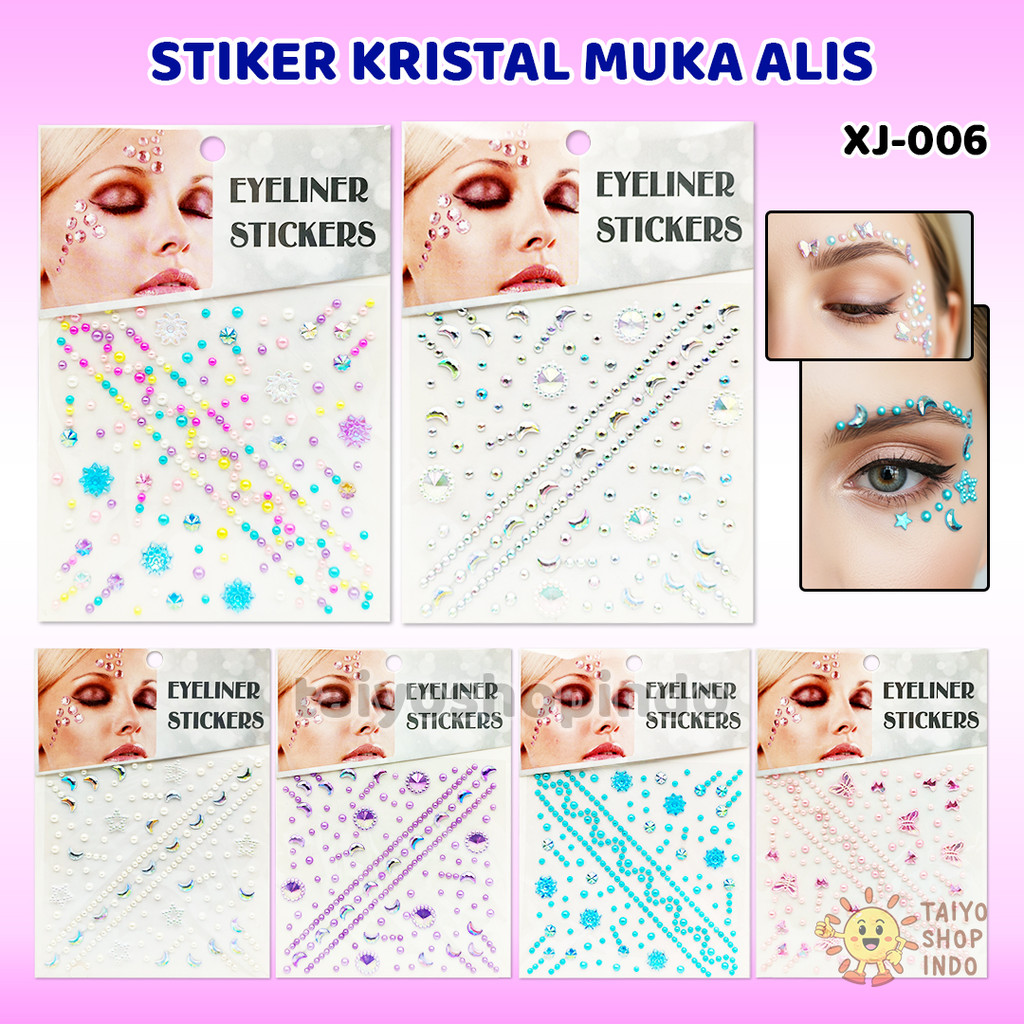 Jual TAIYO Stiker Kristal Muka Alis Eyeliner Sticker Aksesoris Hiasan ...