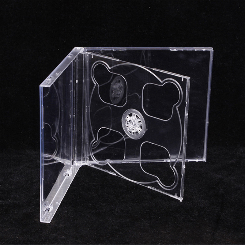 Jual Square Transparent Bottom CD Box Empty CD Case PP Plastic Milky ...