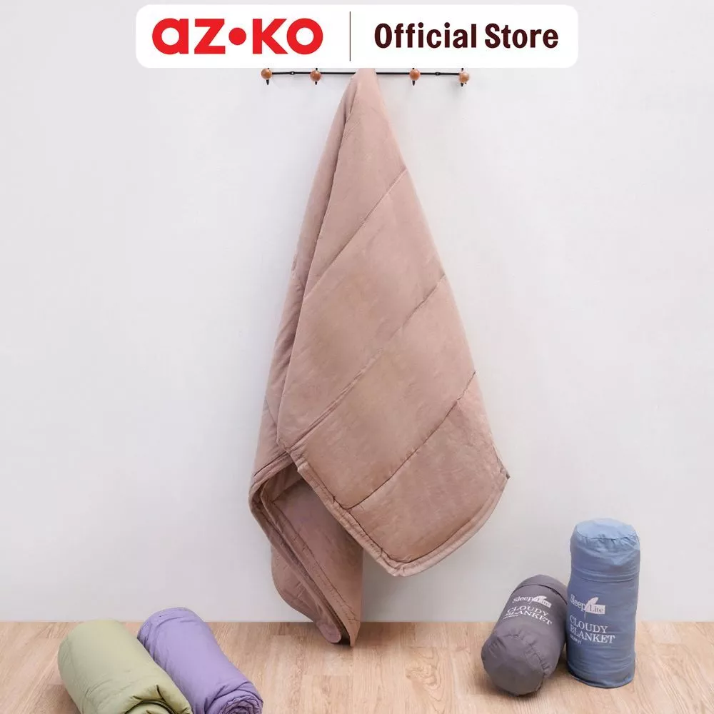 AZKO Sleeplite Selimut Microfiber Cloudy Blanket Kain Penghangat Tubuh Aksesoris Tempat Tidur Bedroom Accessories Perlengkapan Kamar Tidur - foto 1