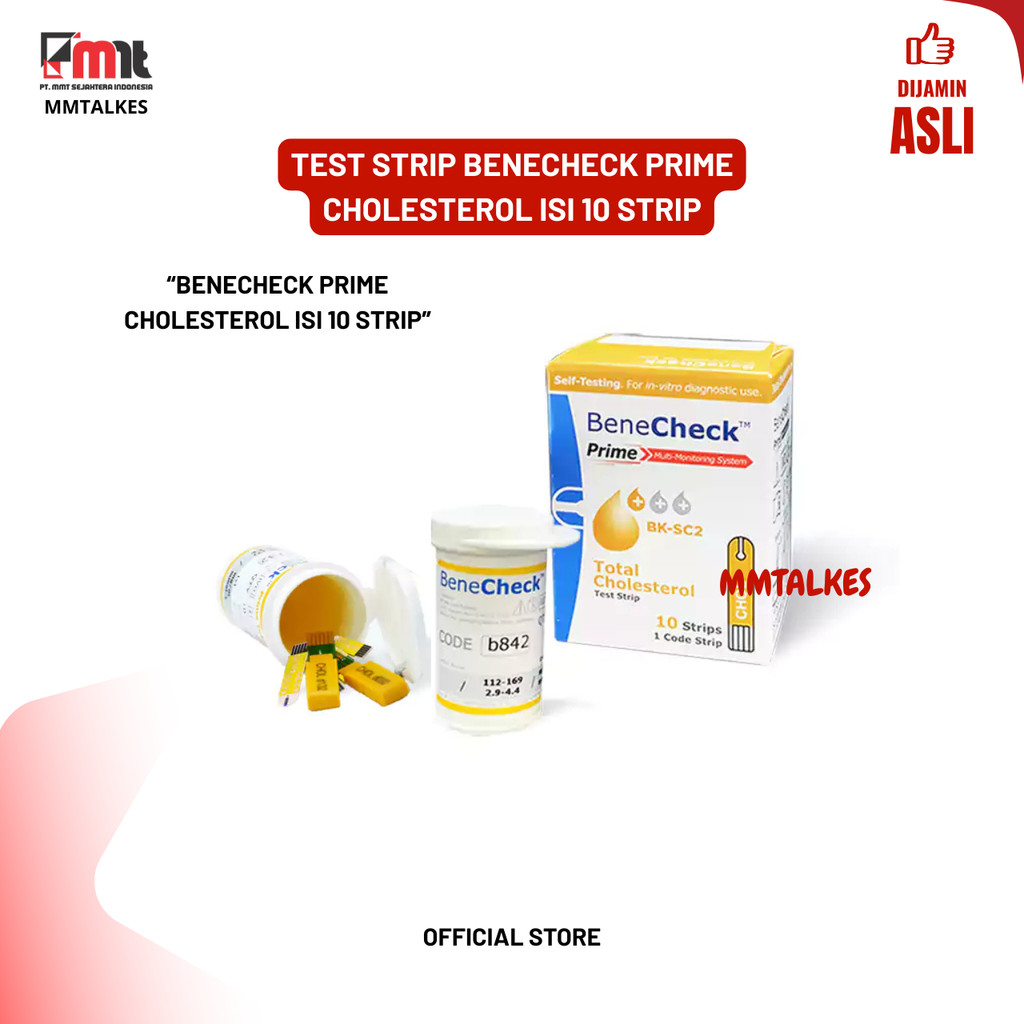 Jual STRIP BENECHECK PRIME CHOLESTEROL - Test Isi 10 Strip Kolestrol ...