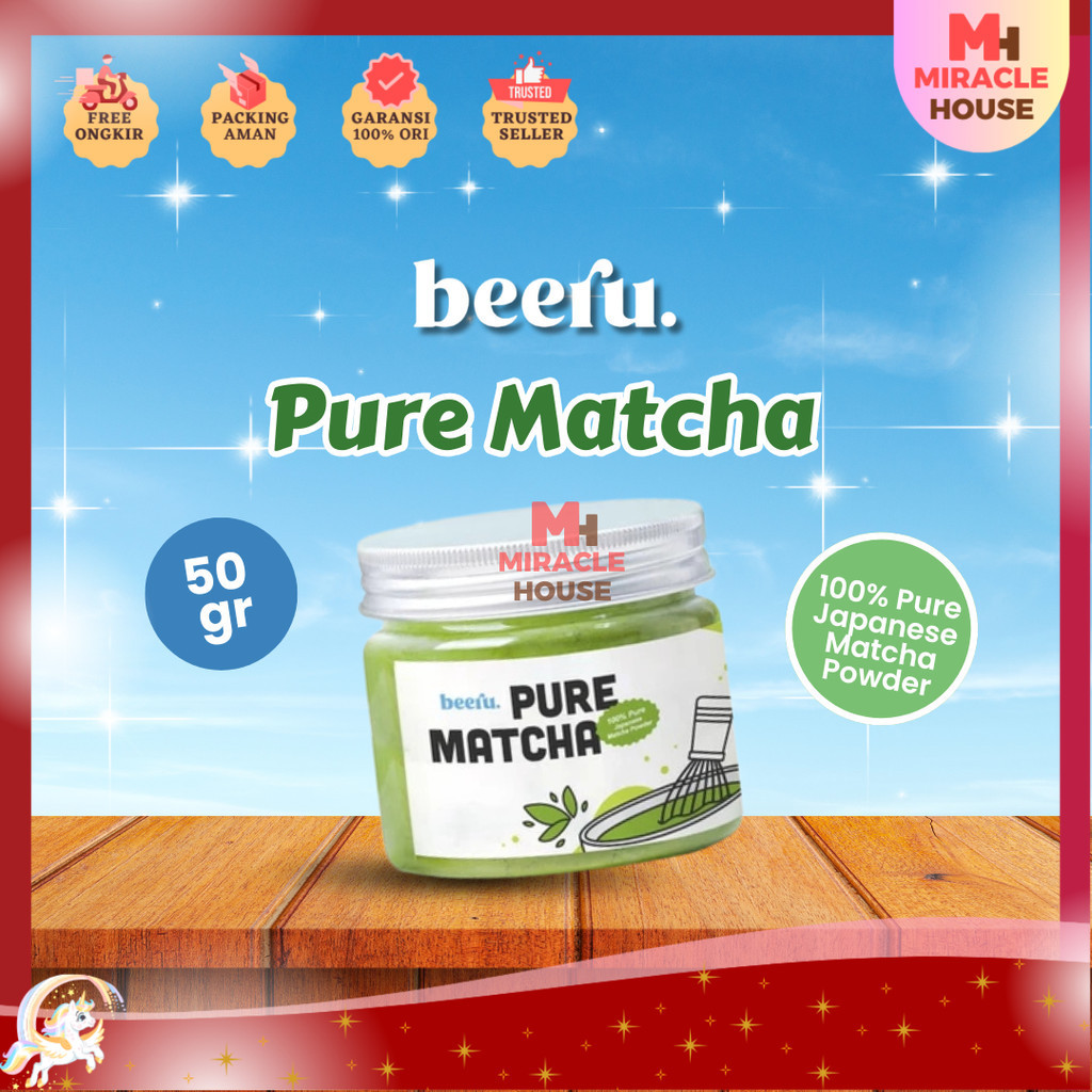 Jual Beeru Pure Matcha Powder 50gr - 100% Bubuk Matcha Premium Japan ...