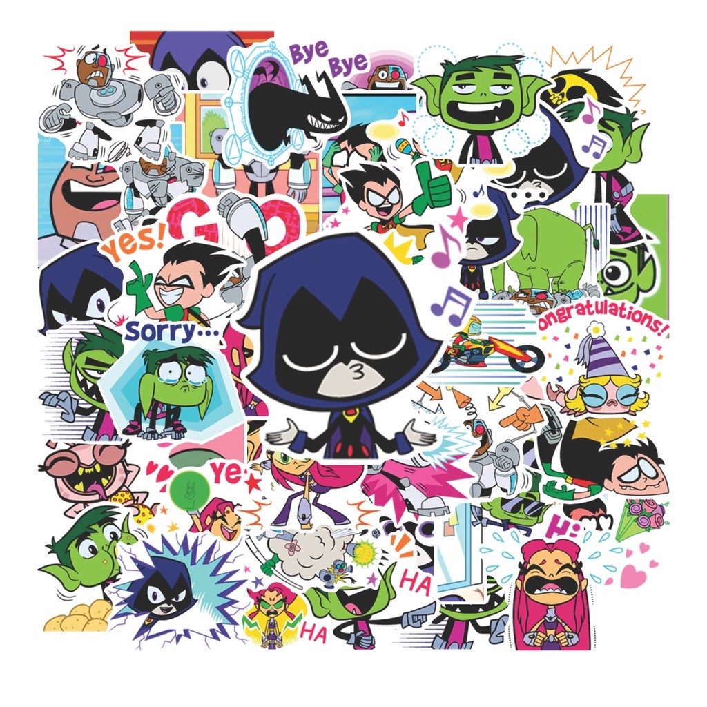 Jual COD 50 PCS Stiker TEEN TITANS Stiker Tahan Air – Ideal untuk ...