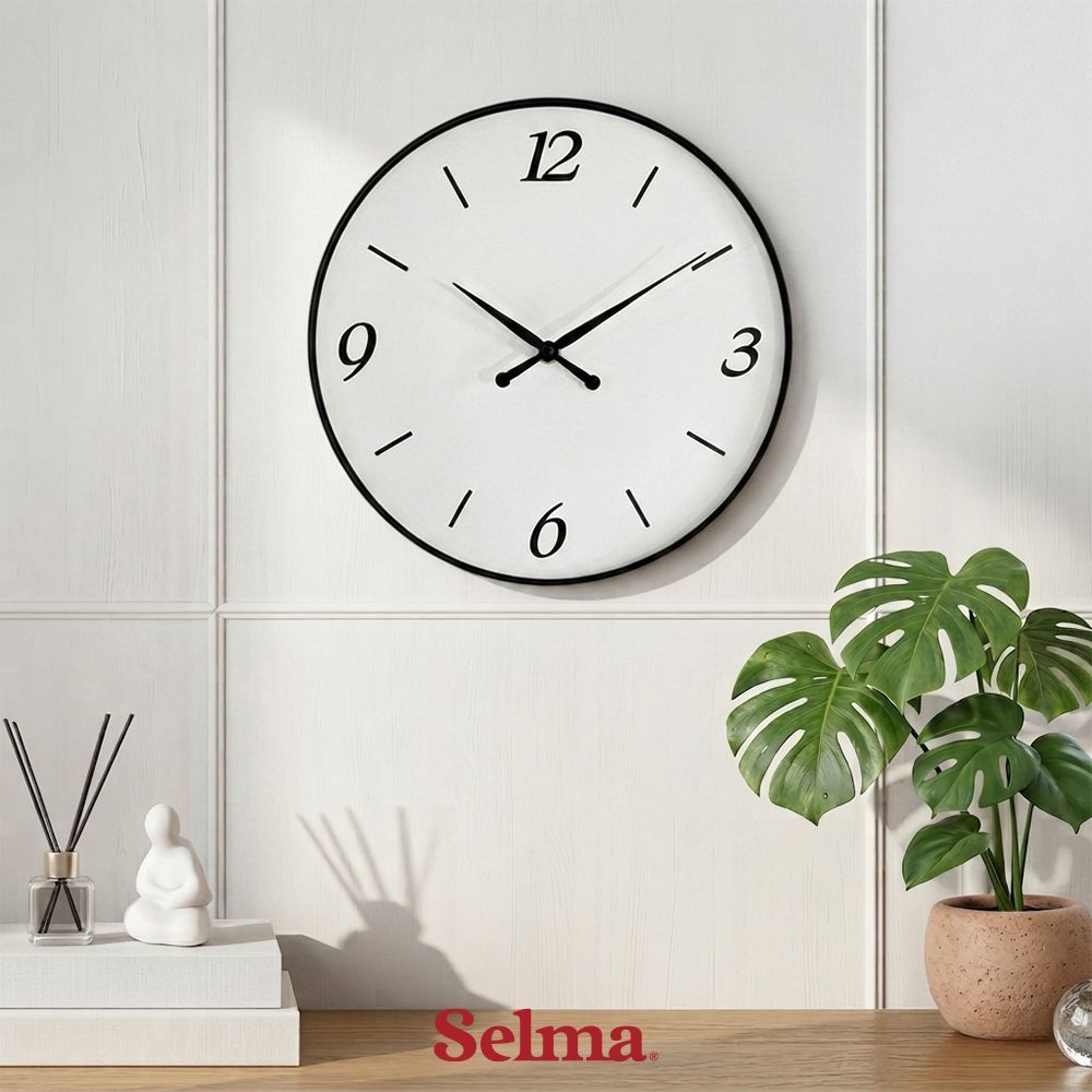 Selma Pasha Jam Dinding 30 cm - Putih Wall Clock Jam Tembok Dekorasi Dinding