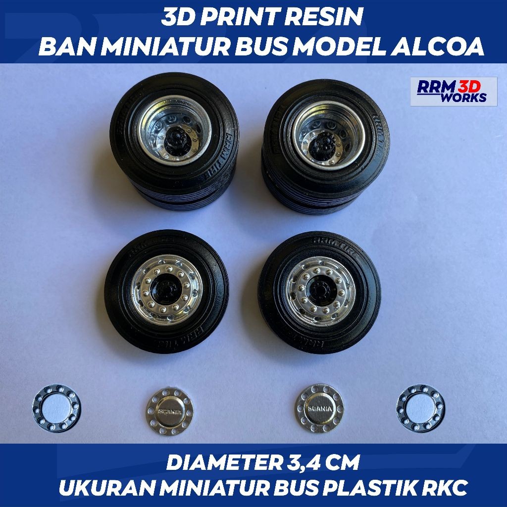 Jual SAMULSHOP BAN MINIATUR BUS RKC ALCOA + TIEROD SKALA 1:32 BY RRM ...