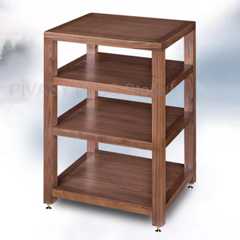 Jual Total Solid Wood Audio Rack White Oak Amplifier Stand 200KG Load ...