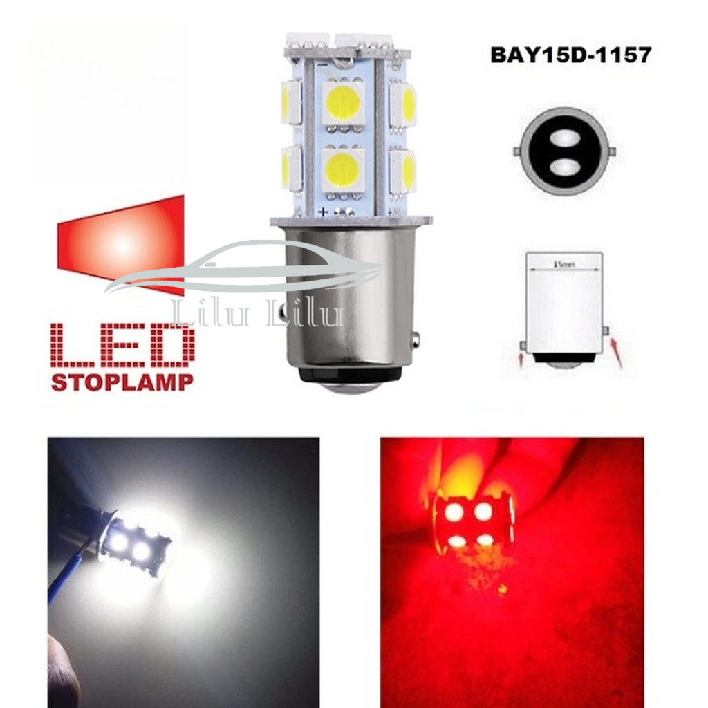 Jual LAMPU STOP LED 13 MATA SMD BAYONET FLASH | BOHLAM LED STOP MOTOR ...