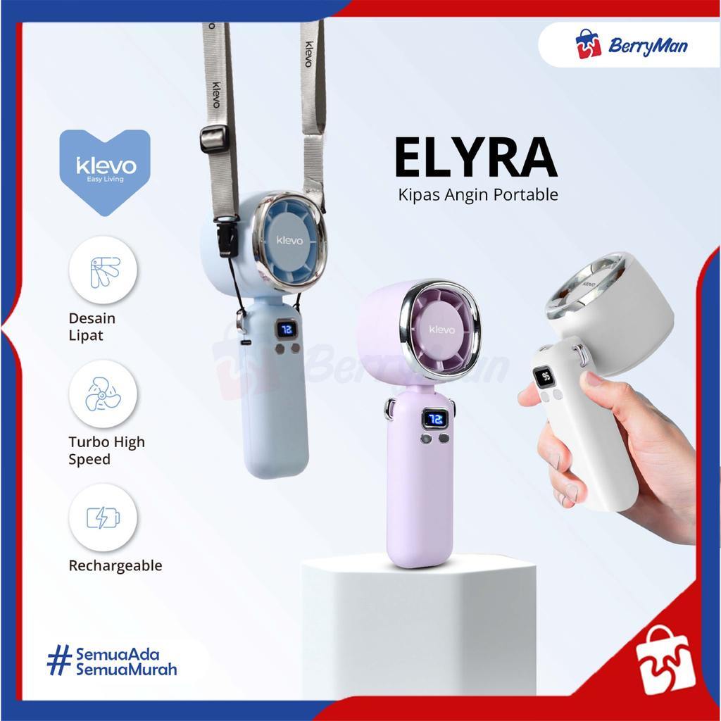Jual KLEVO ELYRA Kipas Angin Turbo Lipat 100 Speed Handheld Mini Fan ...