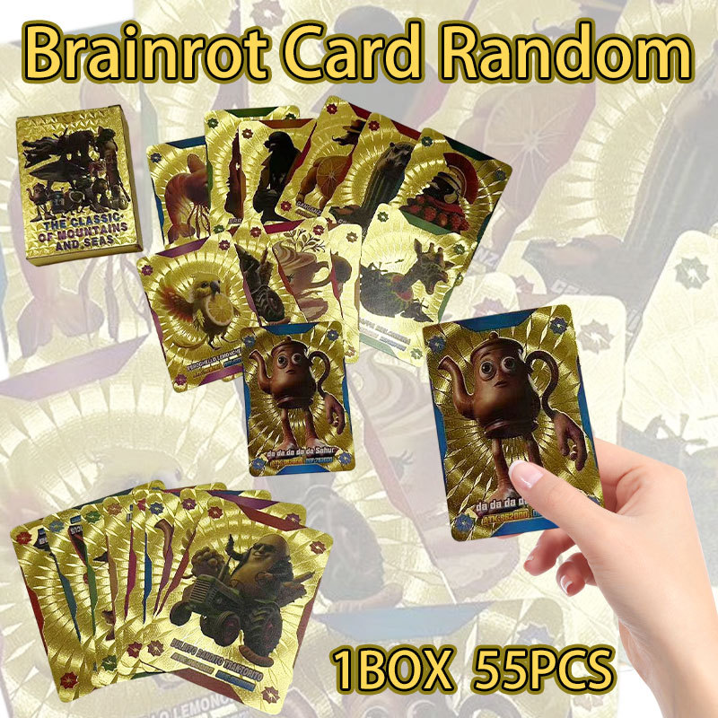 Jual Classic Gold Brainrot Cards Figure Tung Tung Sahur Collection ...