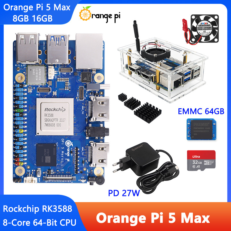 Jual Orange Pi 5 Max 8GB 16GB RAM Rockchip RK3588 Development Board M.2 ...