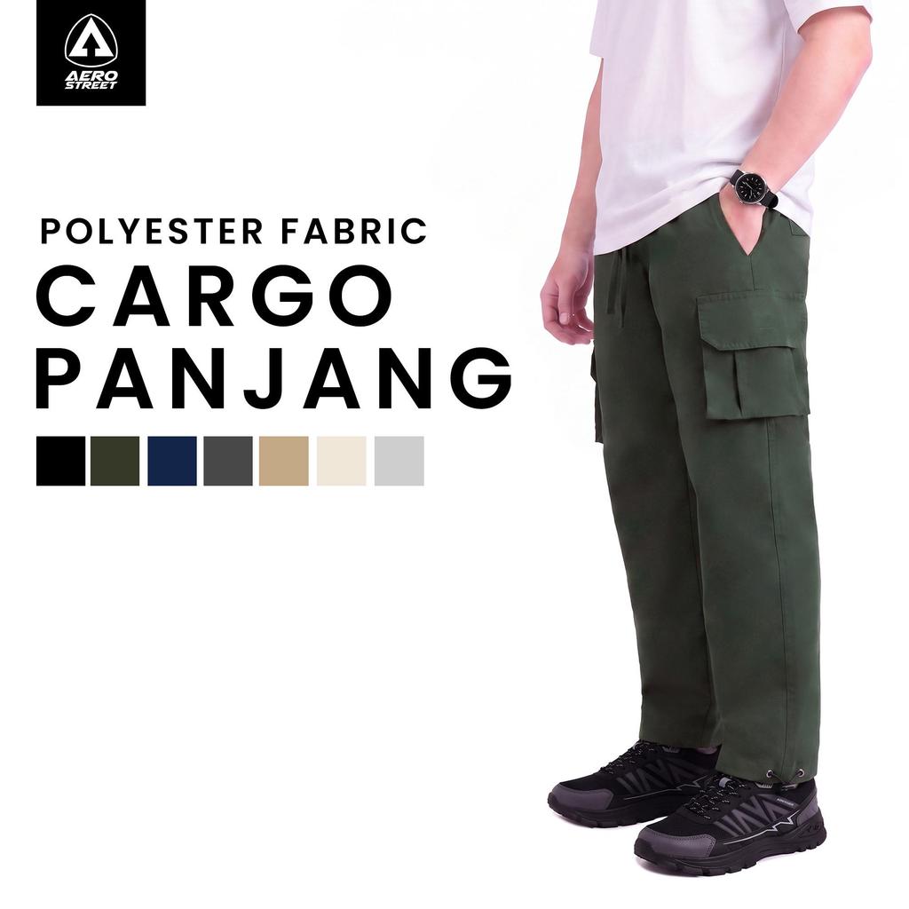 Aerostreet Cargo Long Pants Morvex Army Green Celana Panjang Cargo Pria Casual Outdoor