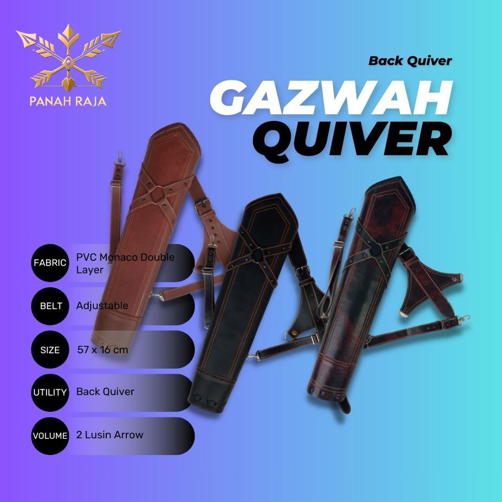 Jual REKOMENDASI quiver gazwah tas anak panah back quiver horsebow ...