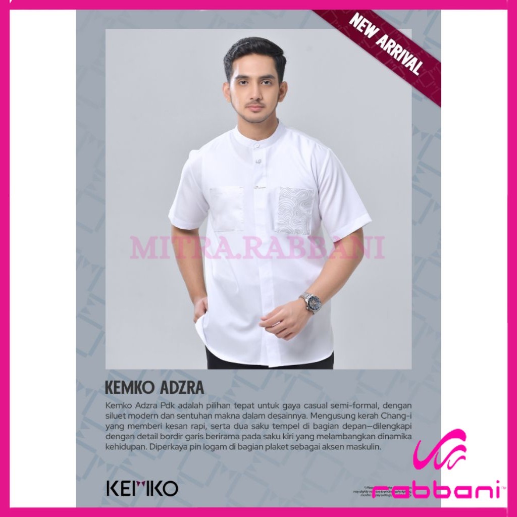 Jual RABBANI ORI - Kemeja Koko Putih Rabbani|Kemko Adzra Lengan Pendek ...