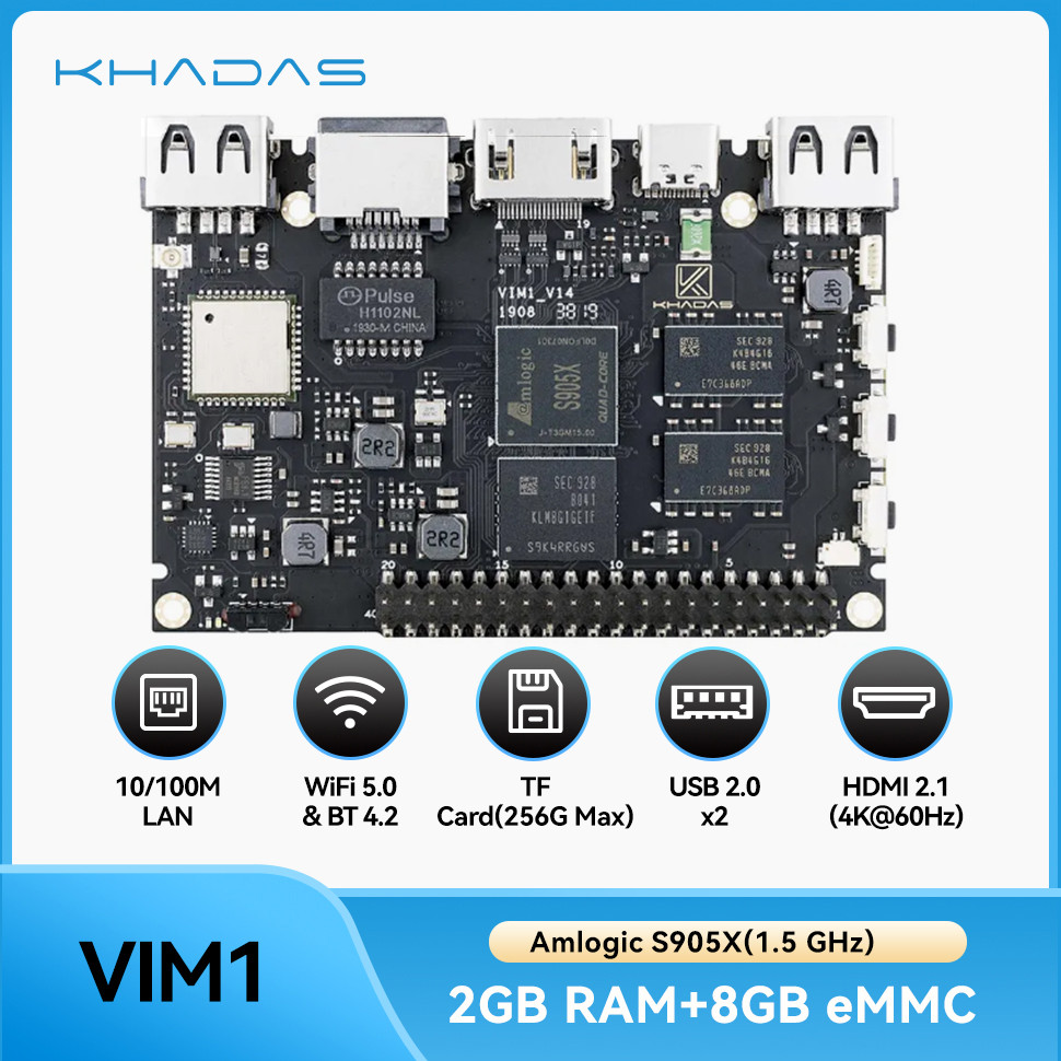 Jual Khadas VIM1 Basic Single Board Computer Amlogic S905X Quad Core ...