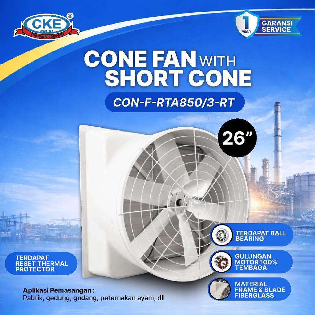 Jual CKE Cone Fan RTA850 26 Inch 380V Short Cone Industrial Exhaust Fan ...