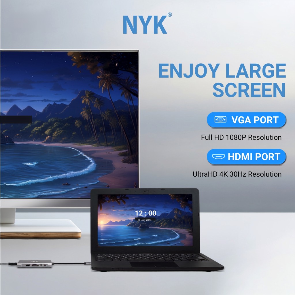 NYK USB HUB C11 Port 11 in 1 Type C Port 3.1 iOS Windows Macbook Linux Smart Phone TV COD HUB bergaransi Docking Station Data transfer Mobile phone ma (7)