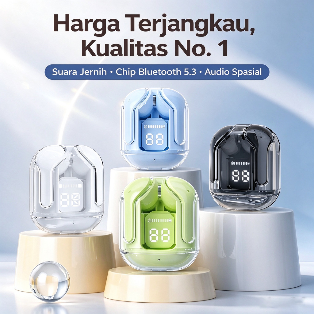 Jual Earphone TWS Air31 Bluetooth 5.3 Nirkabel In-ear ENC, Layar LED ...