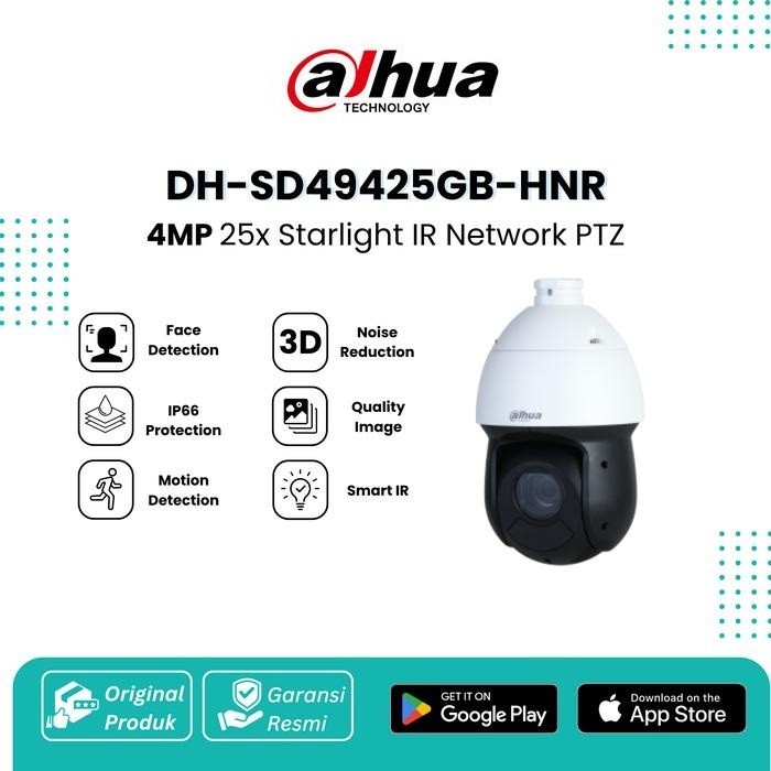 Jual Dahua DH-SD49425GB-HNR 4MP CCTV IP Cam Kamera IP Camera PoE 25x ...