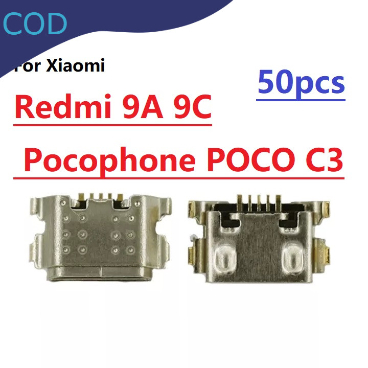 Jual 10-50pcs USB Charging Plug Port Socket For Xiaomi Redmi 9A 9C ...