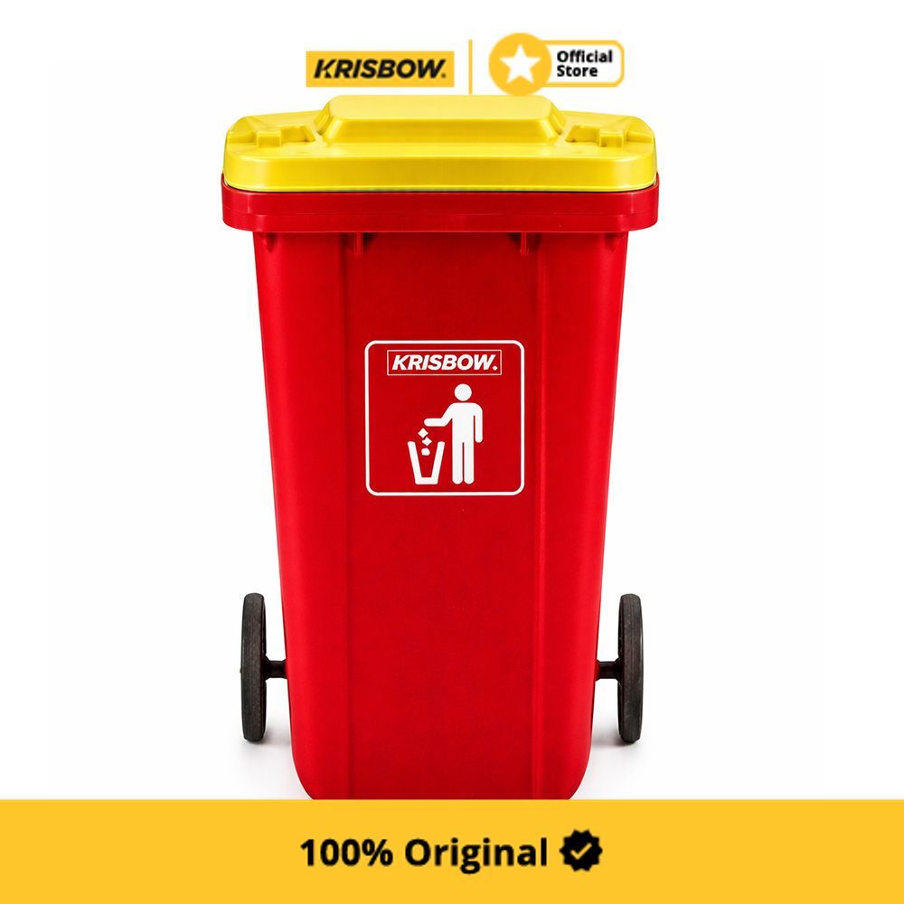 Jual Krisbow New Eco Tempat Sampah Outdoor Dengan Tutup & Roda 120 ...