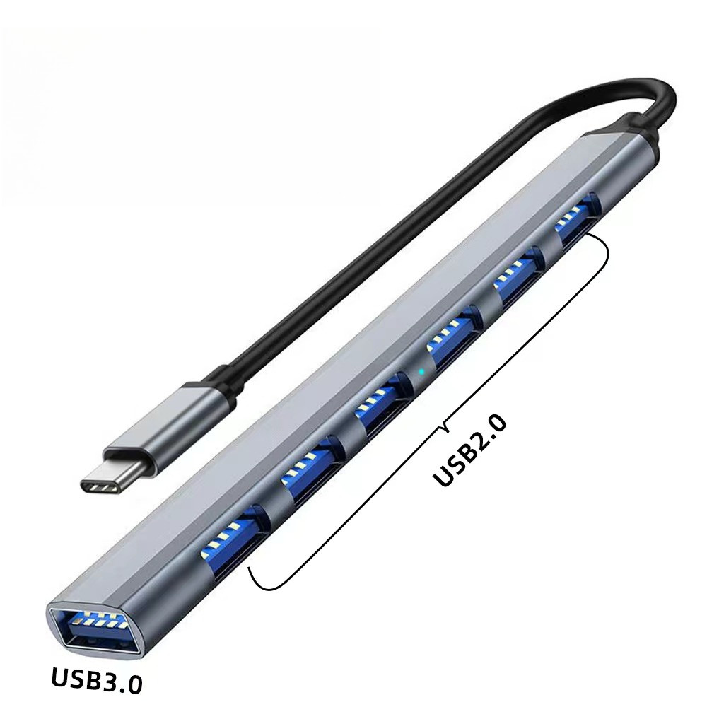 Jual 7 rts USB 3.0 Type C HUB Expander Splitter High Speed OTG Adapter ...