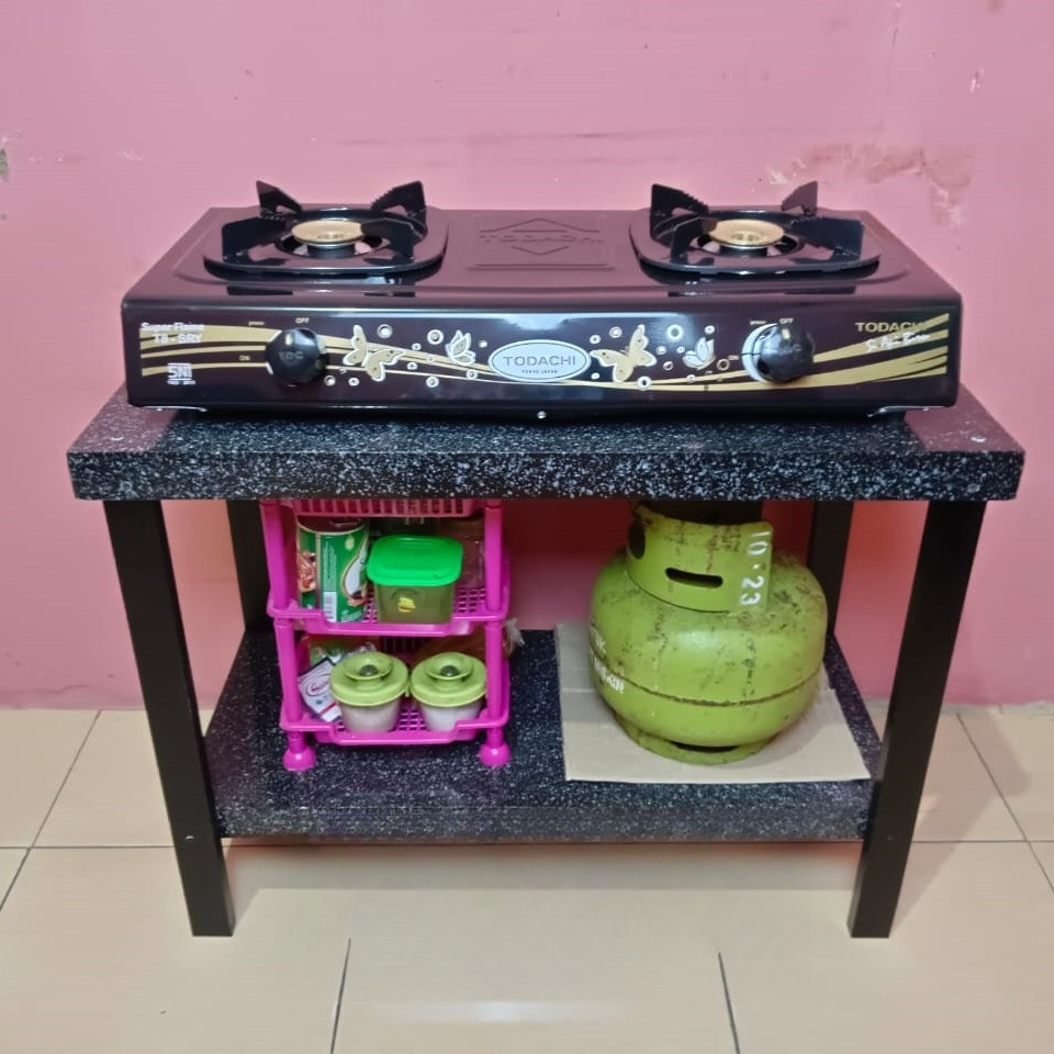 Jual Meja Kompor 2 Tungku Dan 1 Tungku Rak Kompor Gas | Shopee Indonesia