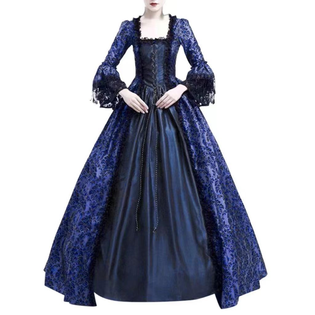 Jual Women's Vintage Dress Meeval Victorian Court Lace Stiting