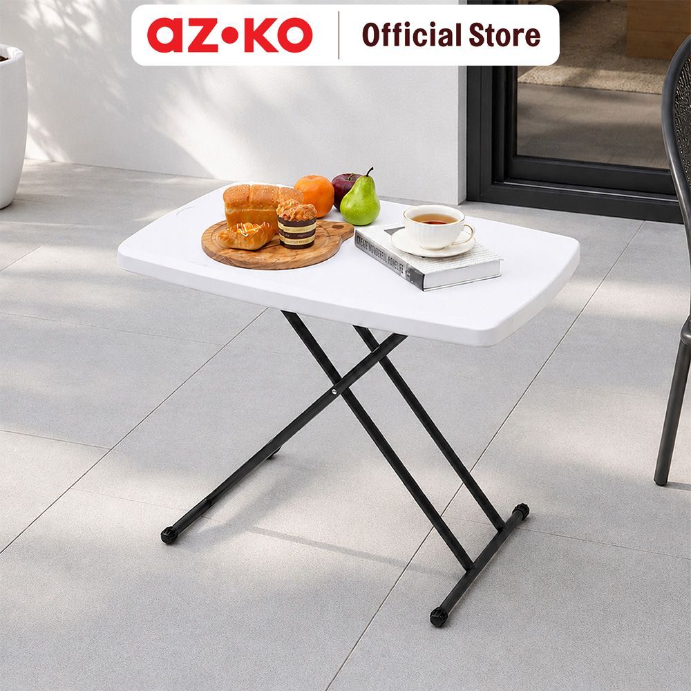 Jual AZKO Krisbow Meja Lipat Rectangle - Putih Meja Lipat Portabel Meja ...