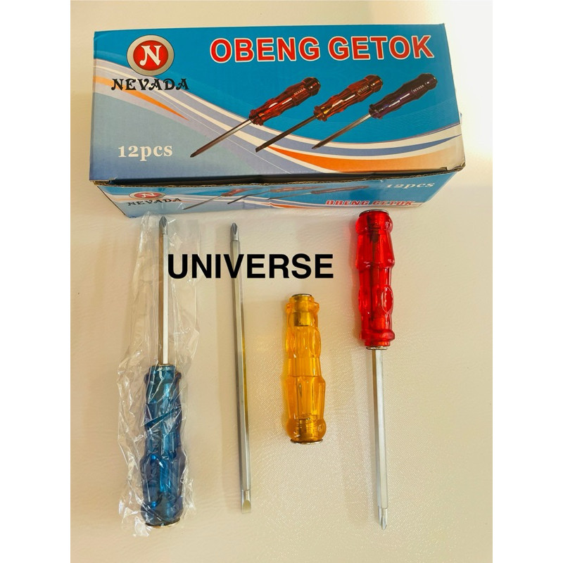 Jual SIXSHOP Grosir (12 pcs) Obeng 4” inch Bening Warna Bolak Balik ...