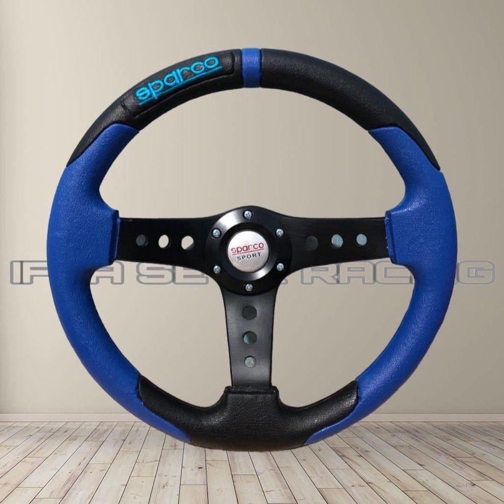 Jual Setir mobil racing ring 3 semi celong biru | Shopee Indonesia