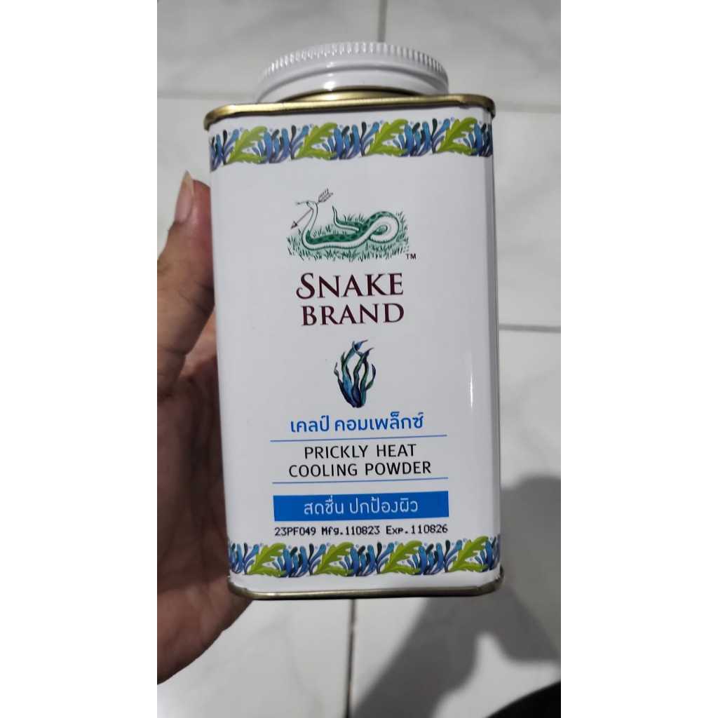 Jual bedak ular snake brand prickly heat bedak tabur cooling powder ...