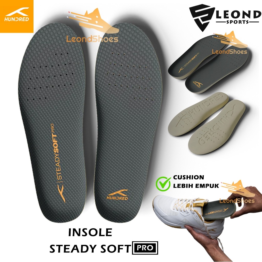 Jual Insole Sepatu Merk Hundred Steady Soft PRO Original Insole Busa ...
