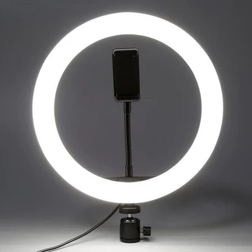 Lampu Ring Led Konten Kreator Vlog Fotografi Holder Fleksibel 26Cm 12W