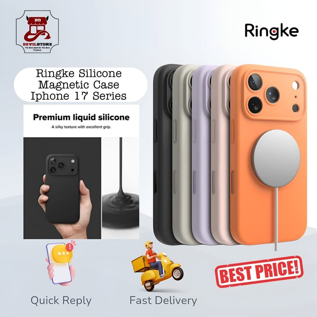 Jual Ringke Silicone Magnetic Soft Case Compatible For iPhone 17 / 17 ...