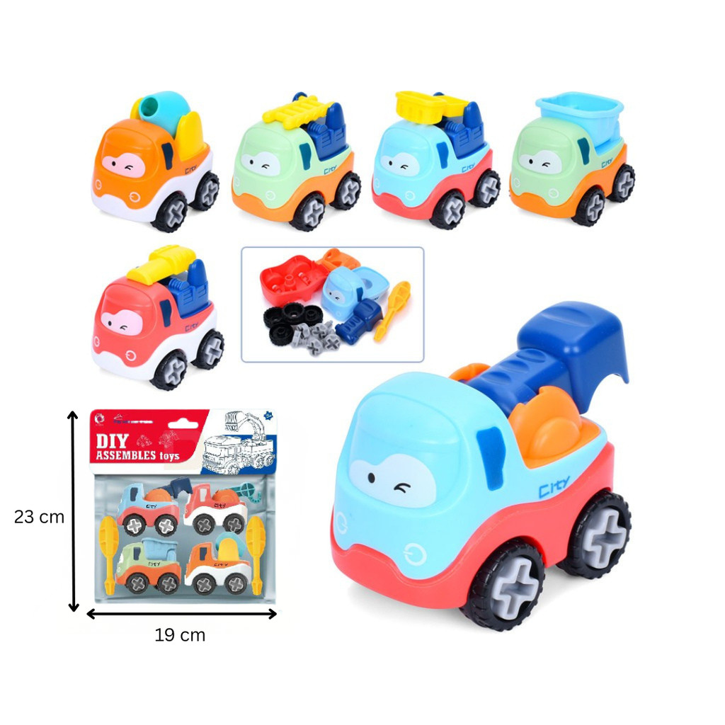 Jual Toy Studio Mainan Edukasi DIY Assembly City Construction Truck ...