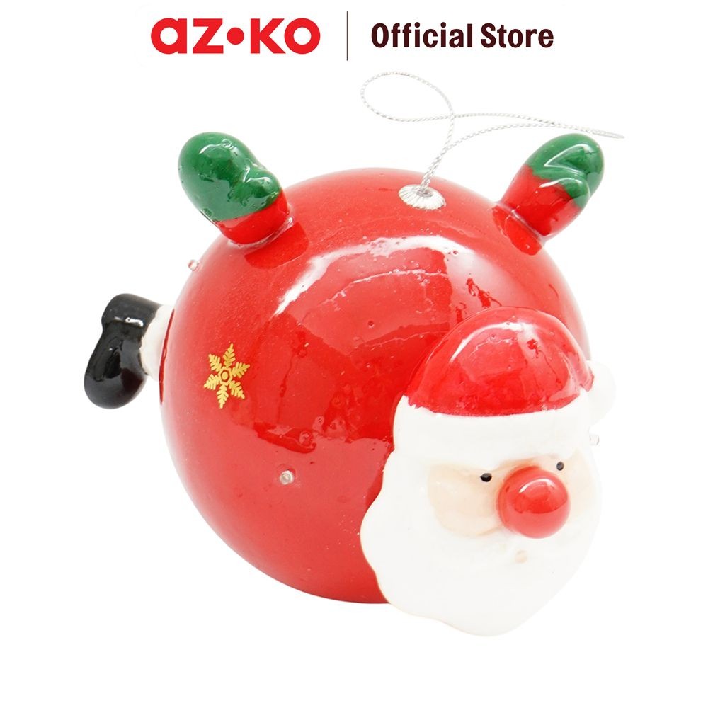 Jual AZKO Noelle 10 cm Bola Dekorasi Natal Christmas Flying Santa ...