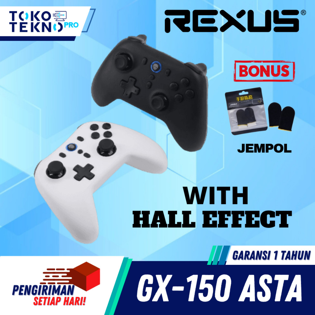 Jual Rexus Asta GX150 / GX-150 Gaming Joystick Controller With Hall ...