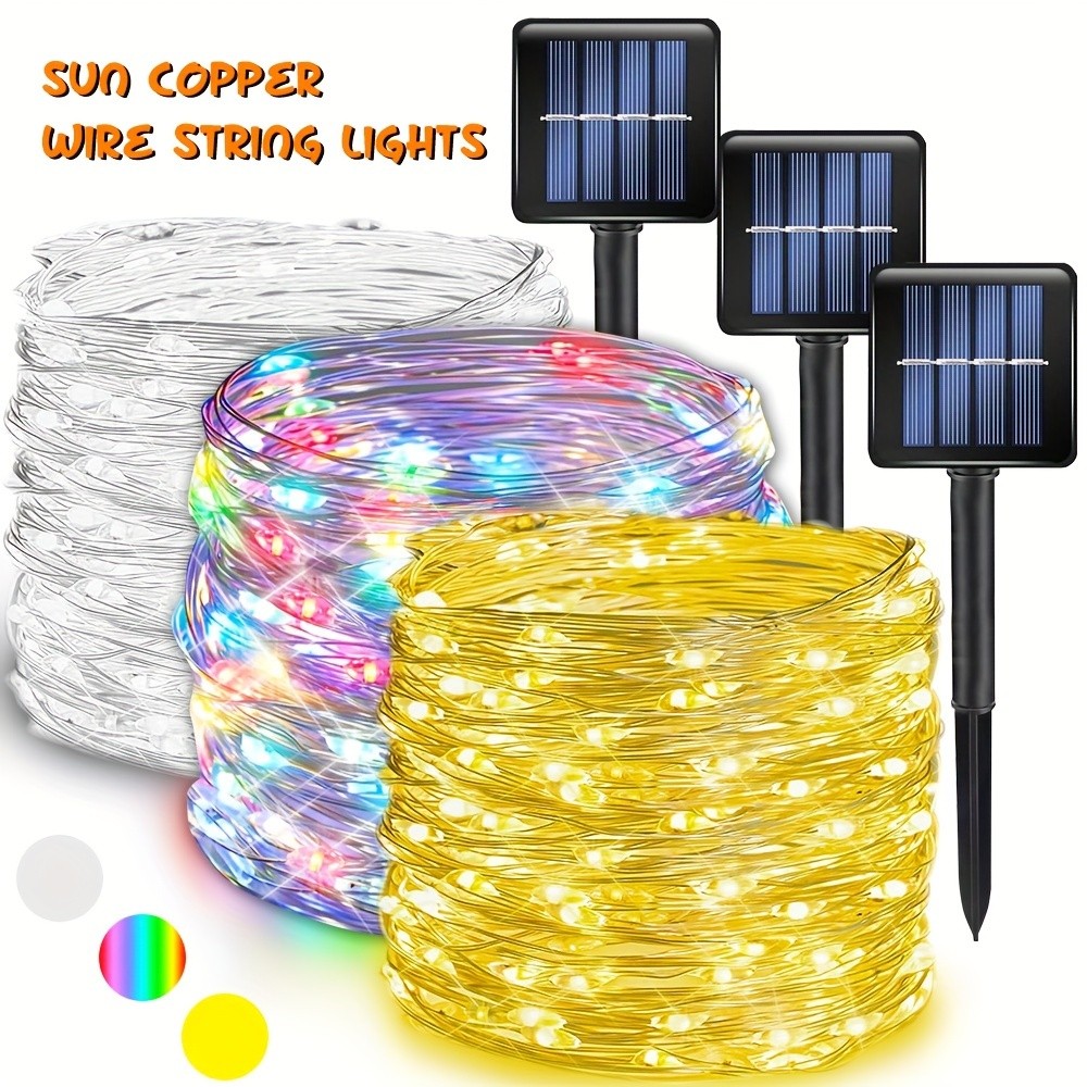 Jual 32m Solar Fairy Lights Outdoor RGB String Lights 300LED 8 Modes ...