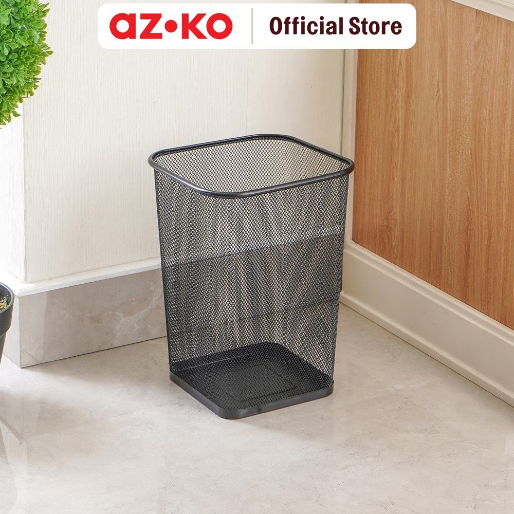 Jual AZKO Stora Tempat Sampah Besi Mesh Square 14 Liter - Hitam Trash ...