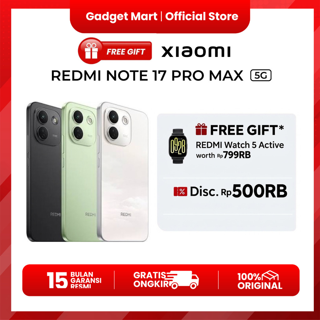 Jual Xiaomi Redmi Note 17 Pro Max 5G - Garansi Resmi (WAJIB AKTIVASI ...