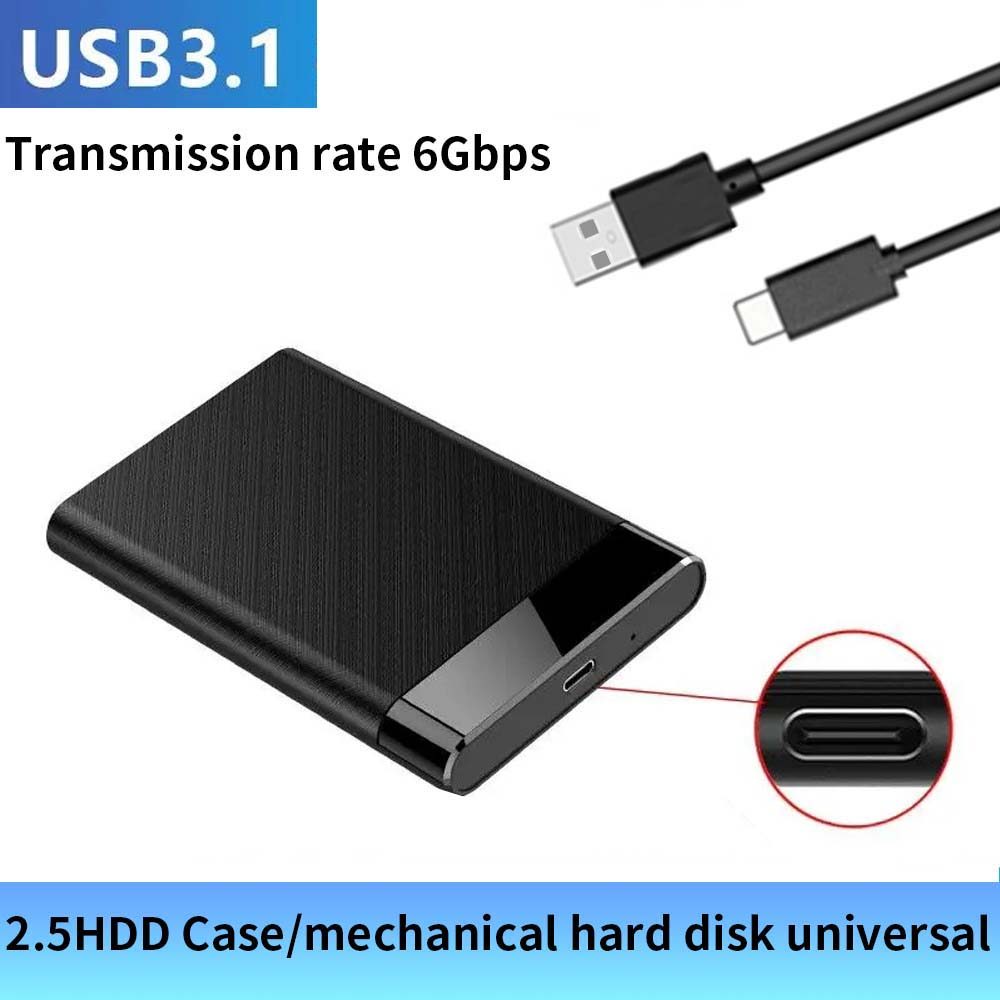 External Hard Drive Enclosure HDD Case Portable USB C Hard Disk  External Case for Gaming PC Laptop TV PS5 PS4