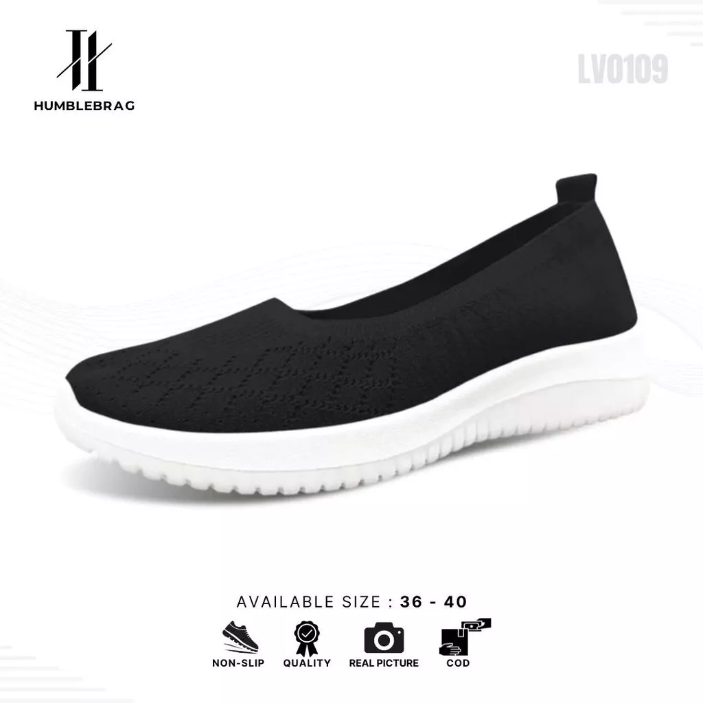 Hmbrg Felix LV0109 Sepatu Slip On Wanita Sneakers Sepatu Motif Diamond Wanita