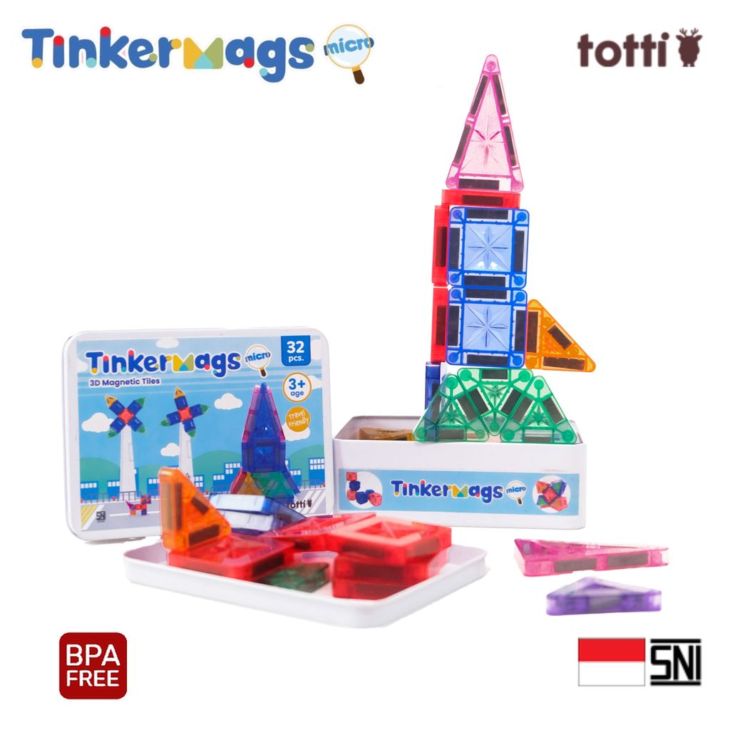 Jual Tinkermags micro travel set – Smart Magnetic /Mainan Edukatif ...