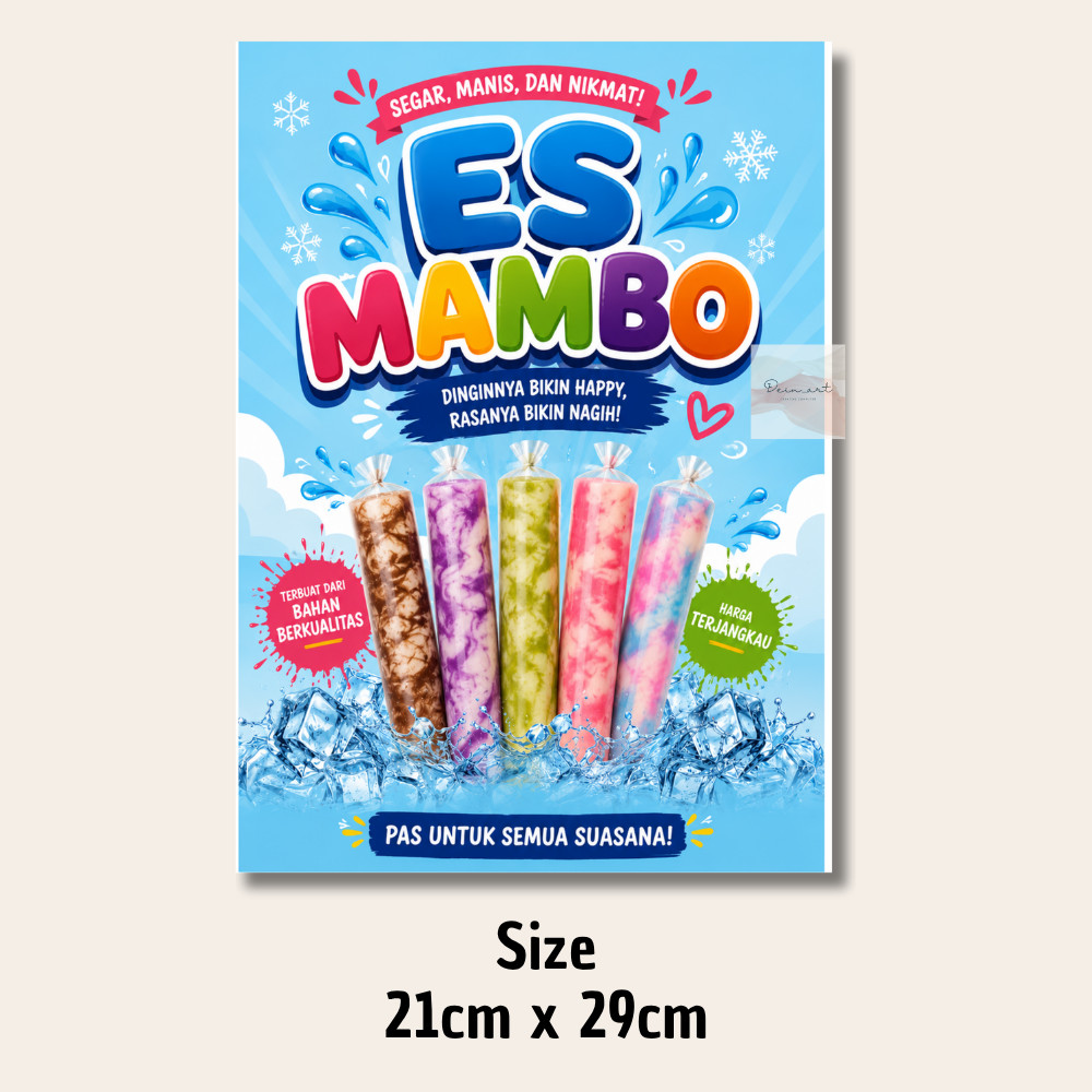 Jual Stiker es mambo termos jualan es mambo viral tempel dinding kaca ...