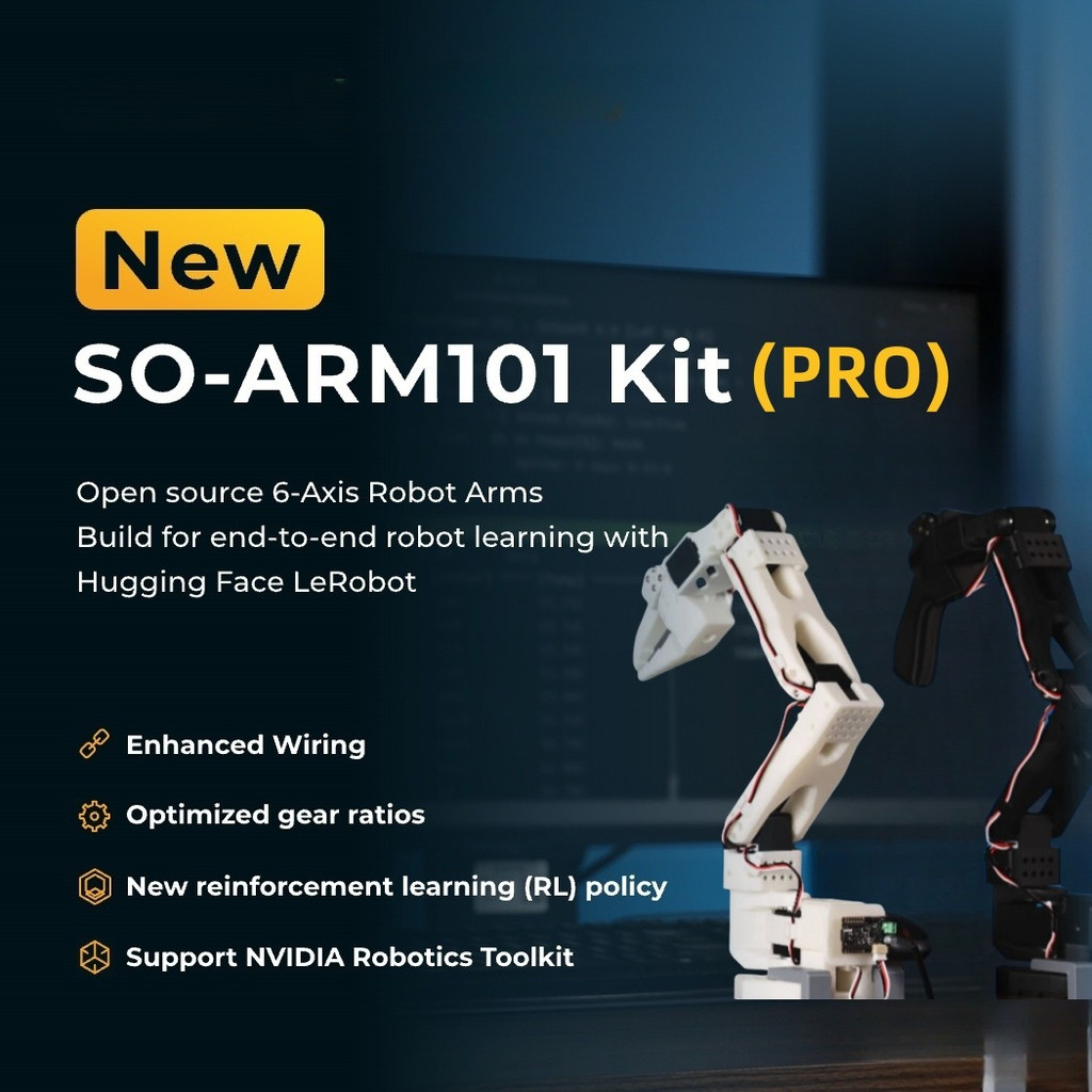 Jual SO-ARM101 Kit (Pro) Low-Cost AI Arm Servo Motor Kit for LeRobot ...