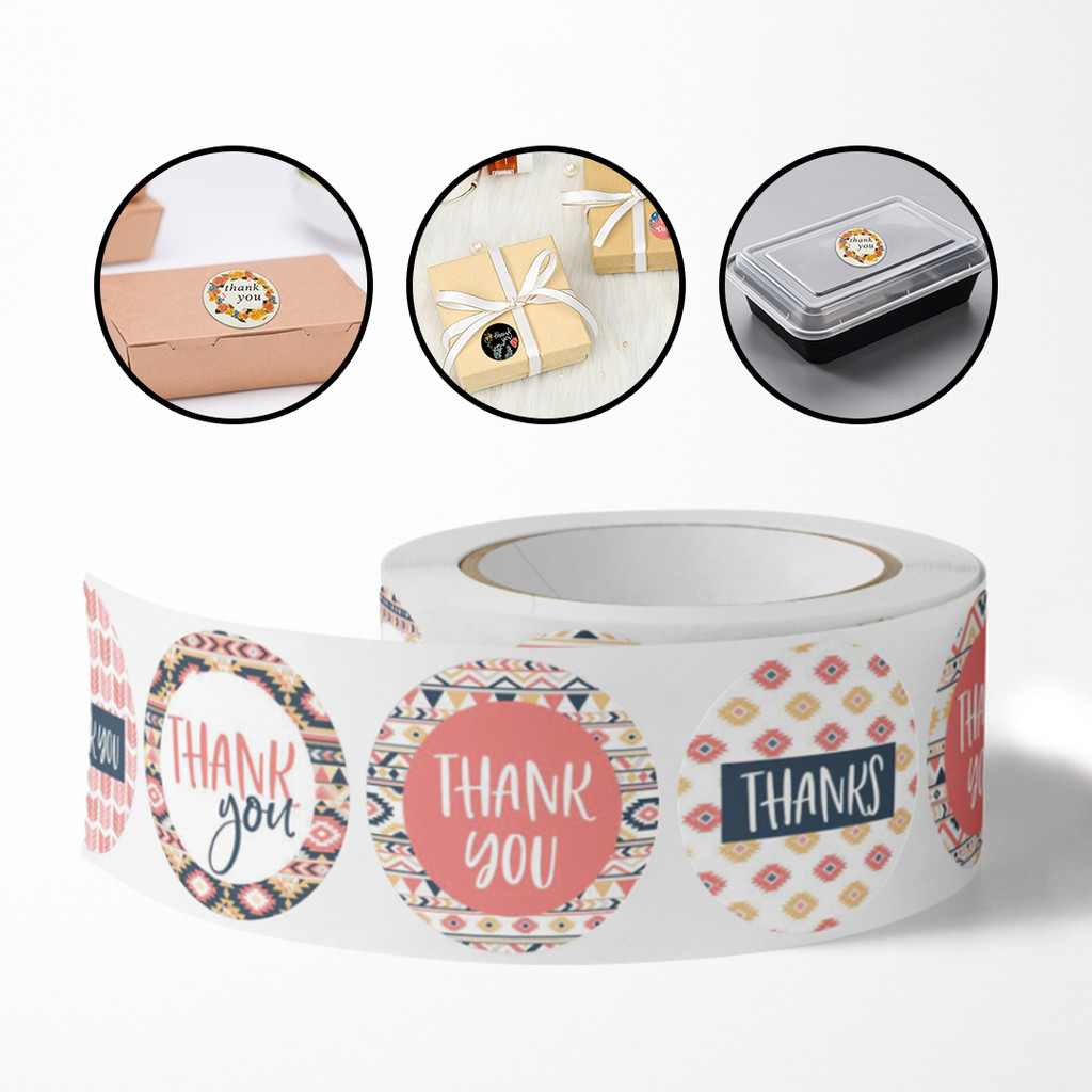 Jual 5195 500 PCS Stiker Thank You / 1 Roll Stiker Thank You / Sticker ...