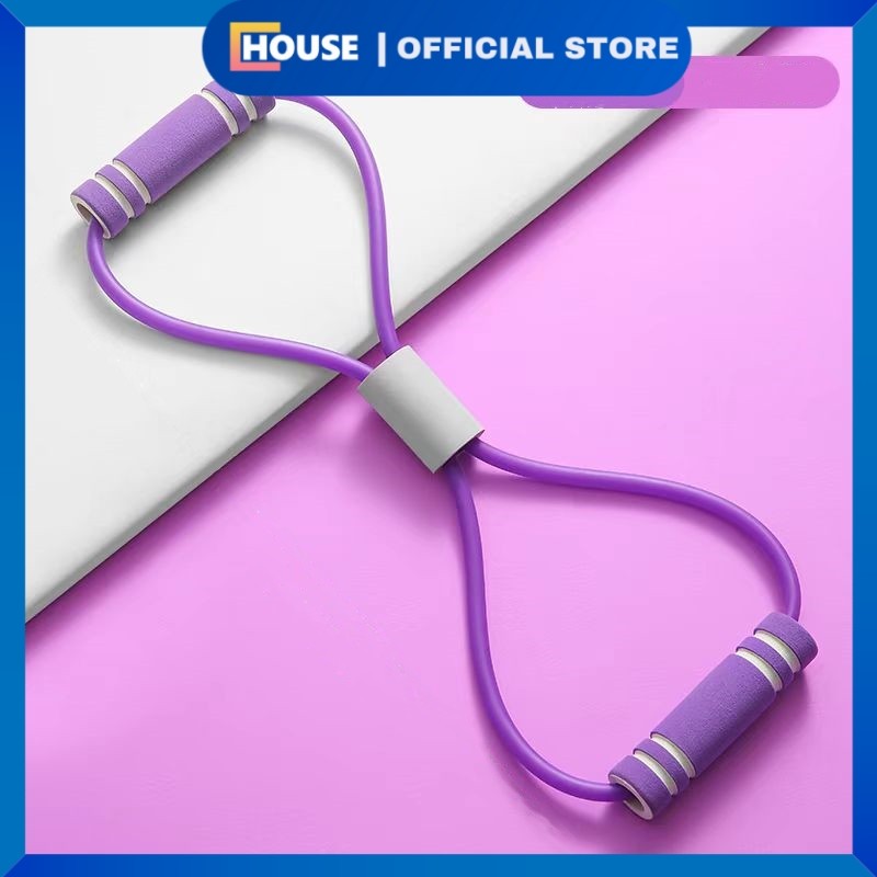 UHOUSE Tali Stretching Fitness Rope / Tali Yoga Resistance Band Elastis / Alat Olahraga di Rumah